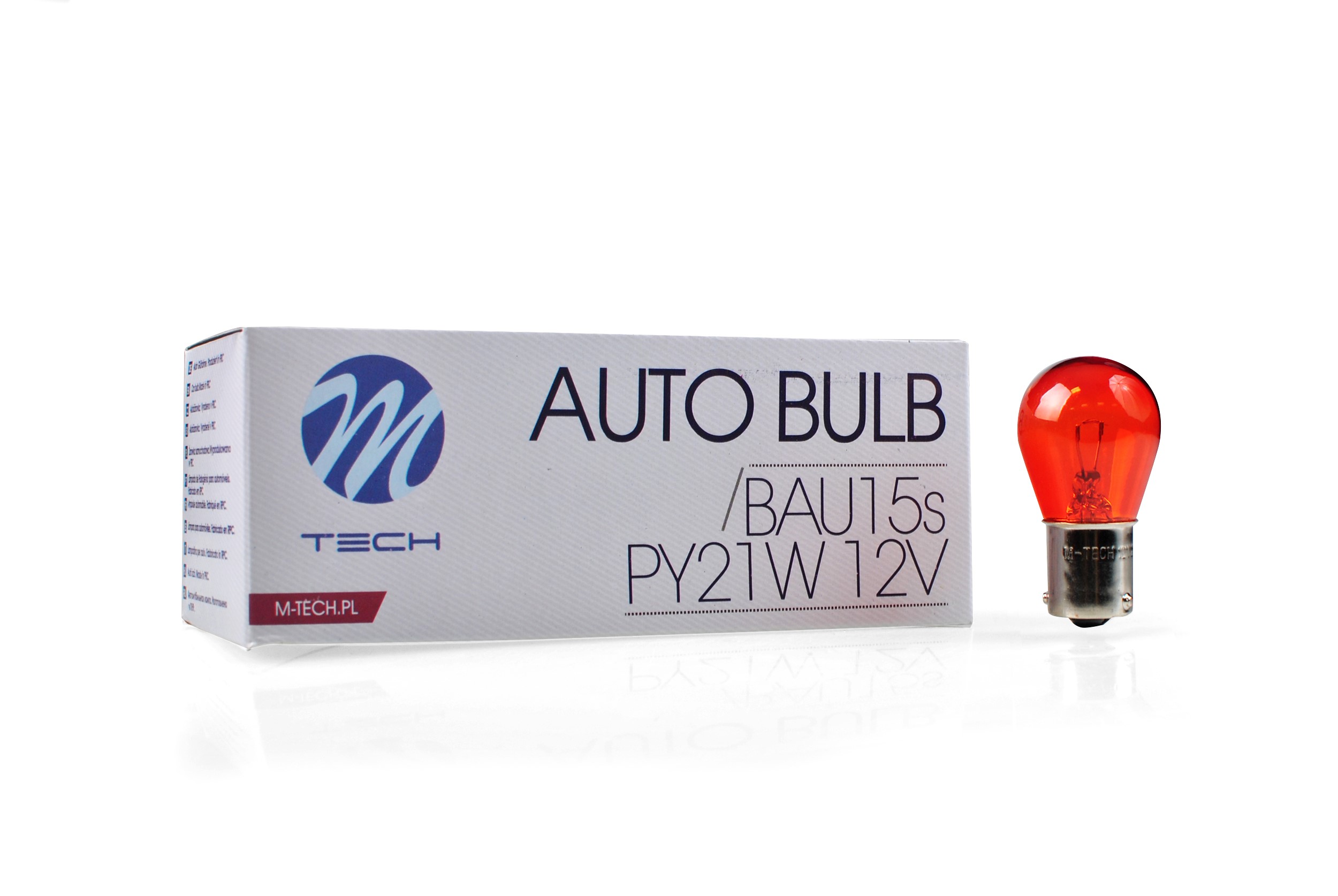 Żarówka pomoc.12V 21 W PY21W M-Tech, 10 szt. Z36 — ujęcie 3
