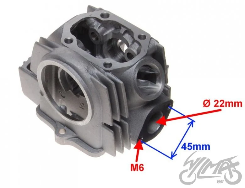 Głowica 110 cc 4T, wariant 52 mm, bez wałka — AY35213 — ujęcie 3