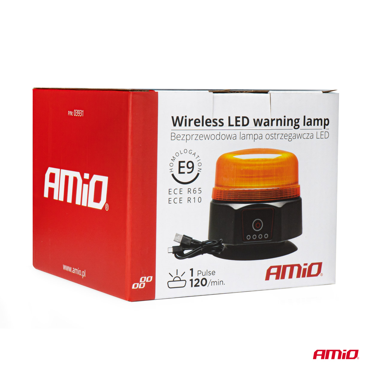 Bezprzewodowa lampa ostrzegawcza kogut LED R65 R10 12 V 24 V — ujęcie 7