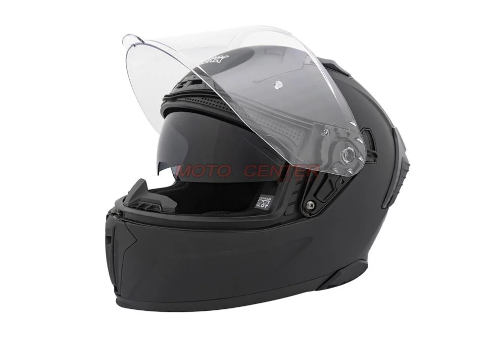 Kask zamknięty z blendą i lampą LED BLEXX FF953 czarny mat L ECER22.06 — ujęcie 3