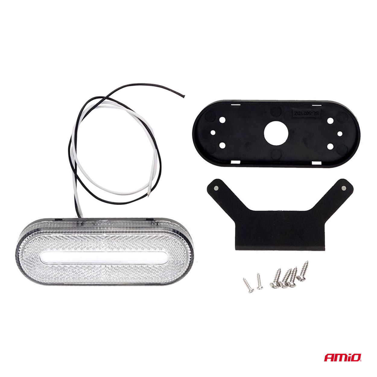 Lampa obrysowa LED OM-01-W owalna biała — ujęcie 4