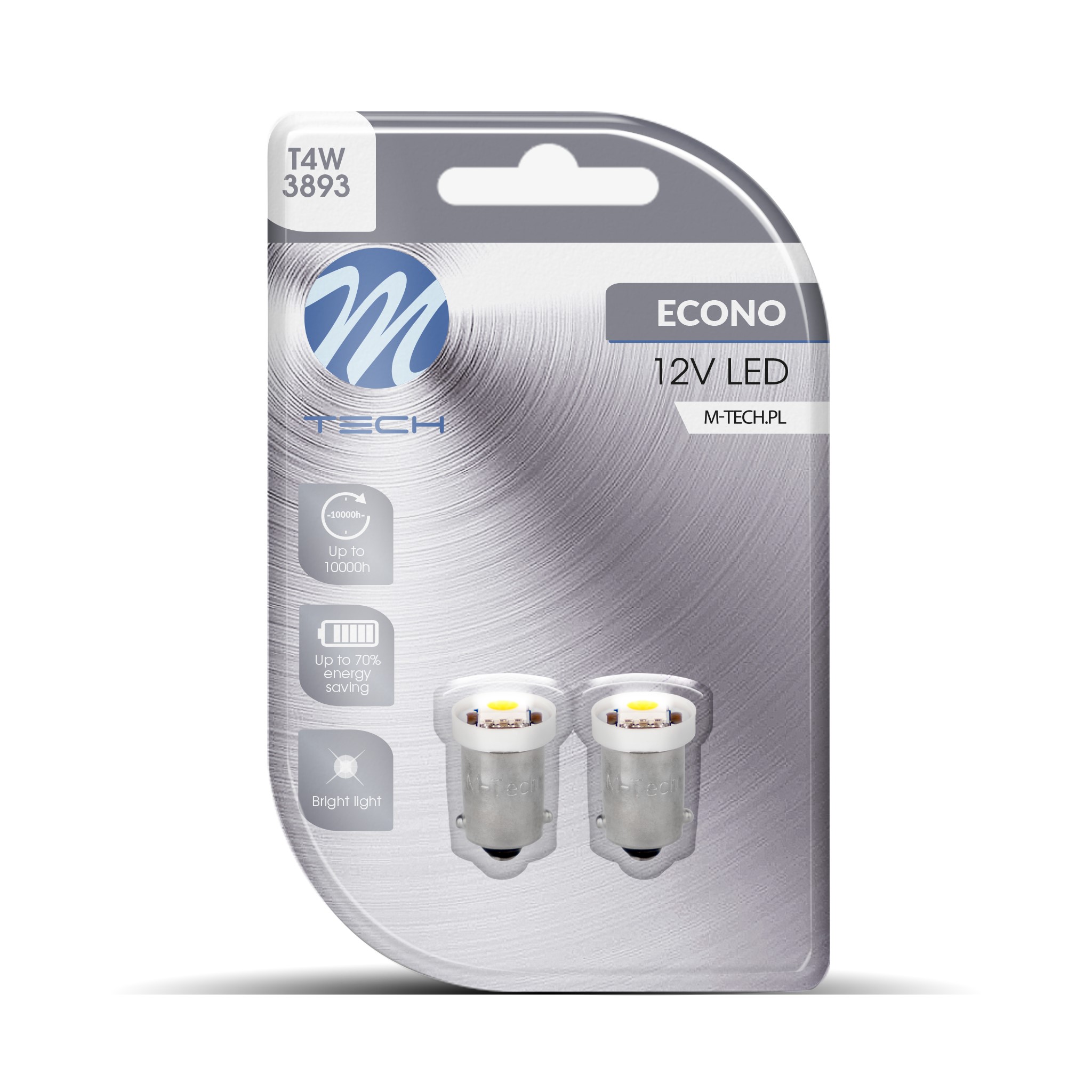 Żarówka LED T4W 1-SMD 5050 biała, 2 szt. M-Tech LB008W — ujęcie 3