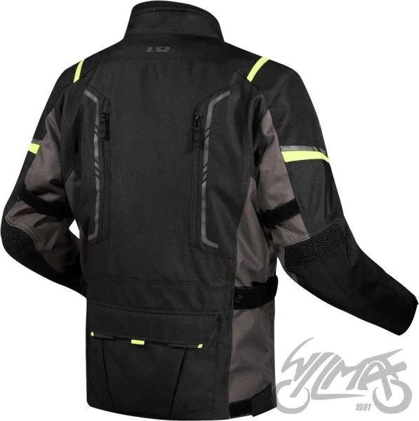 Kurtka motocyklowa męska LS2 Narvik Grey Black H-V Yellow — XXL — ujęcie 2