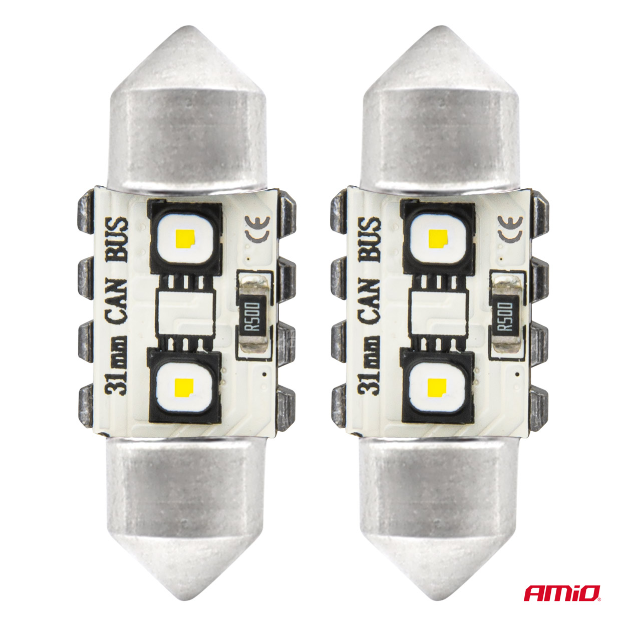 Żarówki LED CANBUS Festoon C5W 2SMD 3838 31 mm White 12 V 24 V — ujęcie 2