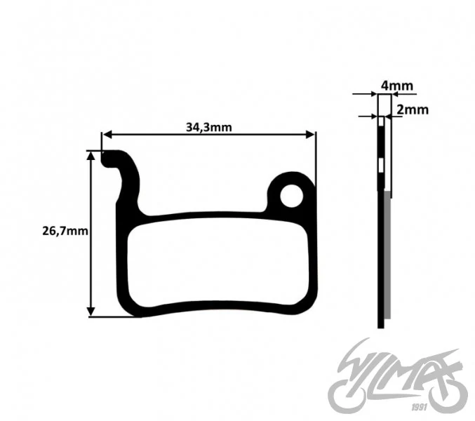 Klocki hamulca rowerowe tarczowe metaliczne — ujęcie 2