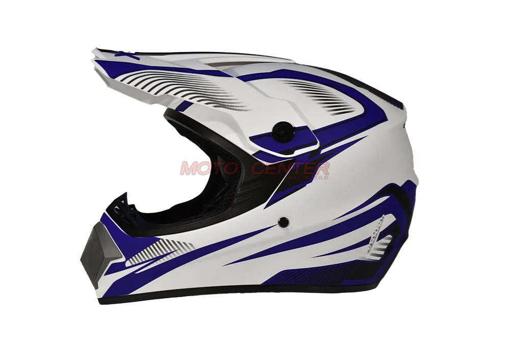 Kask crossowy MPX WL-905 biały mat/niebieski XL — ujęcie 2