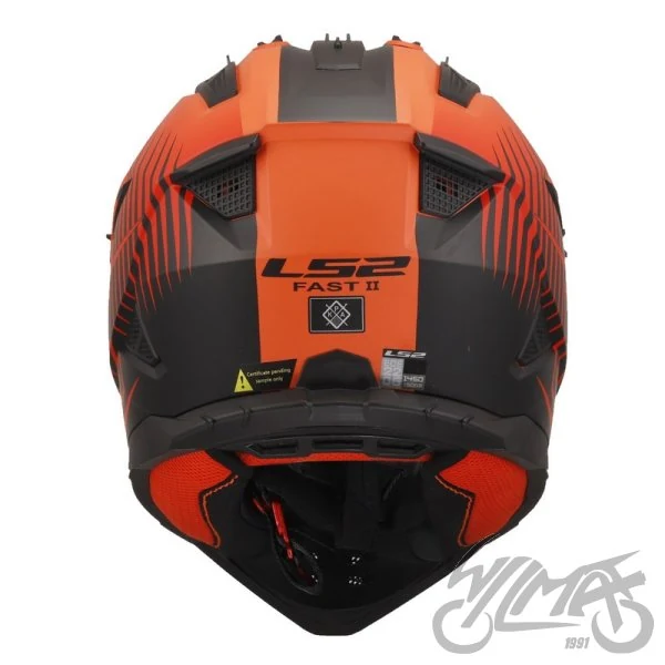 Kask LS2 MX708 Fast II Duck Matt Orange Red — M — ujęcie 4