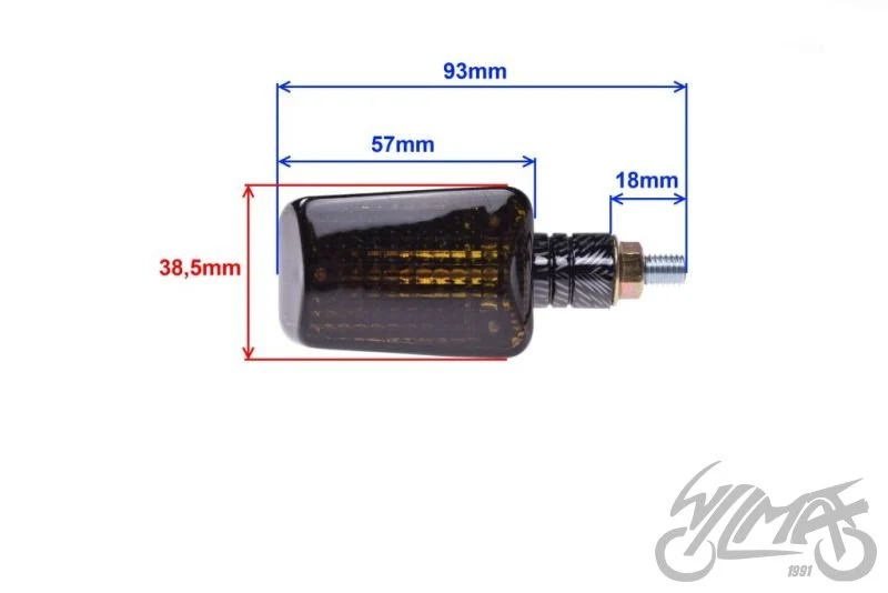 Kierunkowskaz mini carbon, ciemny, krótki — AL12857 — ujęcie 2