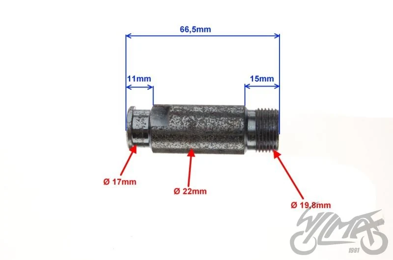 Tuleja metalowa linki sprzęgła MZ250 — MZ0128 — ujęcie 2