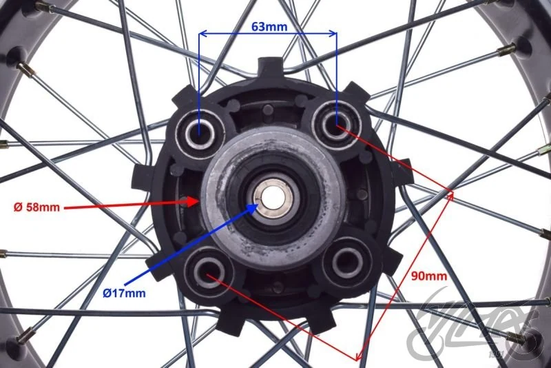 Koło 17 × 3,50 tył do Rometa CRS50/125 — ujęcie 3