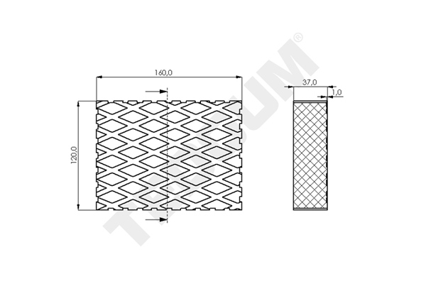 Podkładka podnośnika 160×120×37 mm TEDGUM 00849910 — ujęcie 4