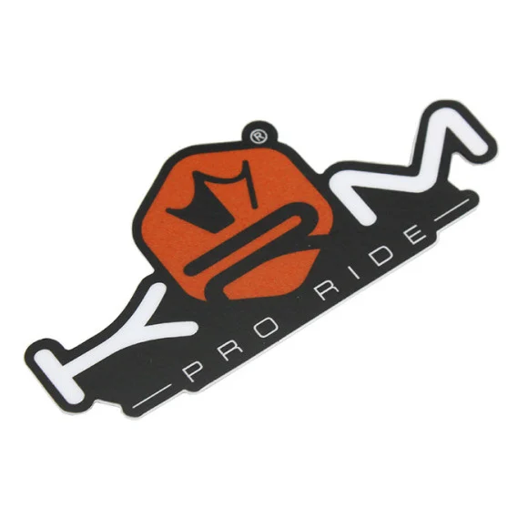Naklejka KRM Pro Ride czarno pomarańczowa 8 × 4 cm — ujęcie 1