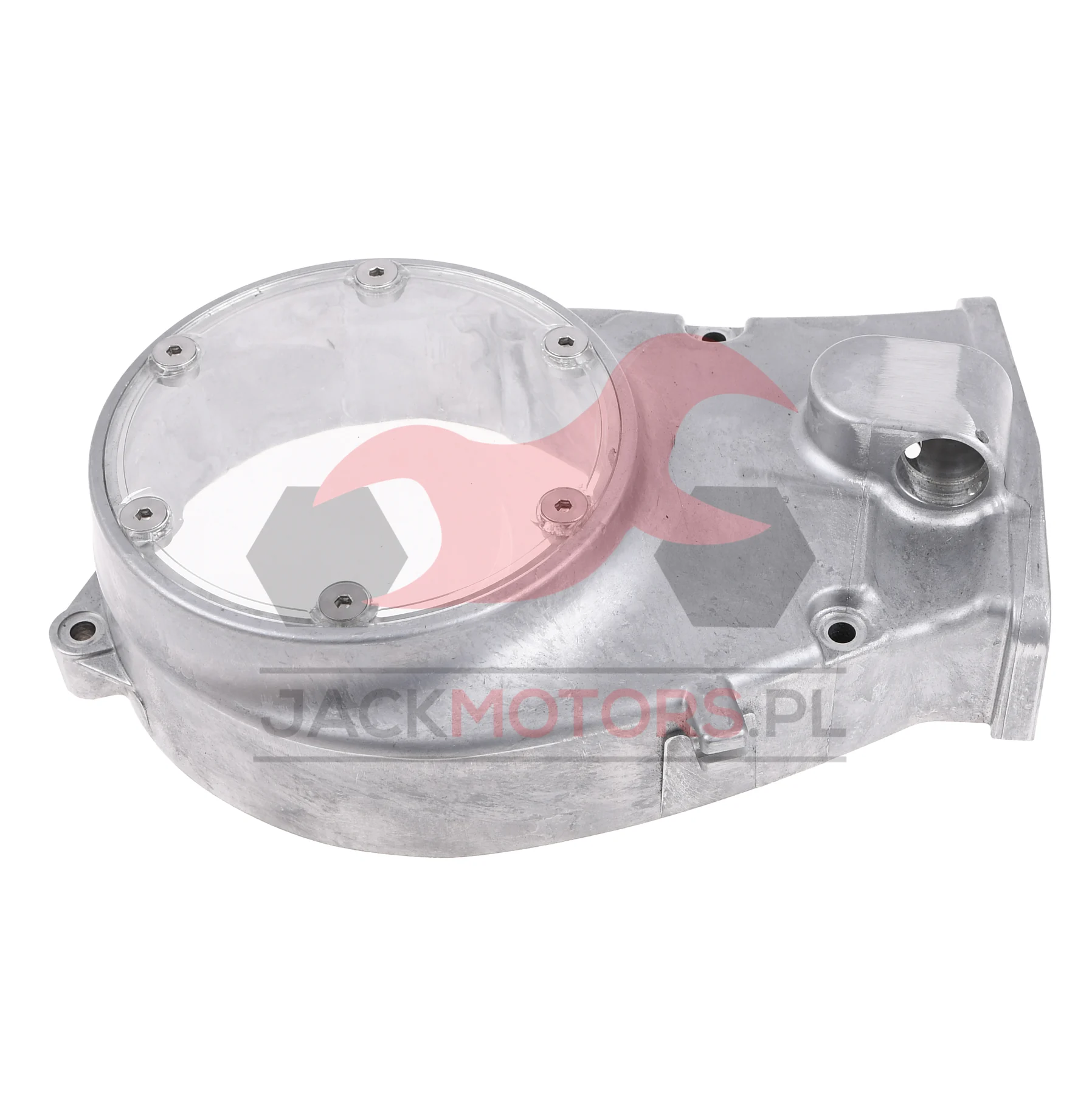 Pokrywa silnika prawa Simson S50 aluminium clear Venandi — ujęcie 3