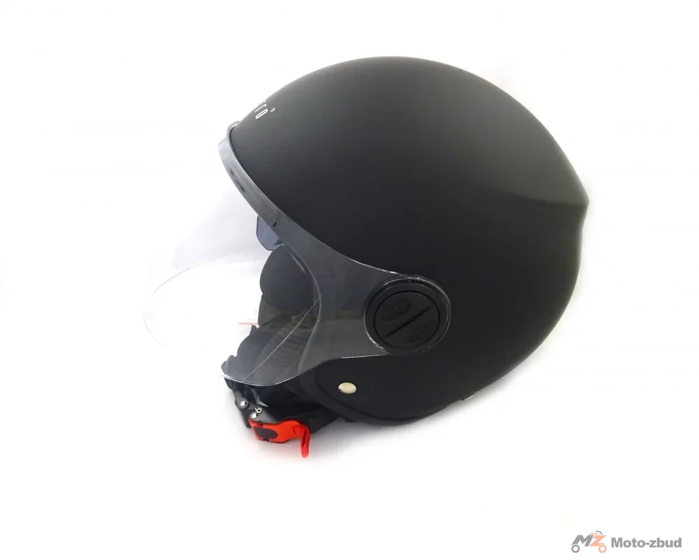 Kask Ferro 809AL z szybą i blendą przeciwsłoneczną bez szczęki czarny mat S — ujęcie 2