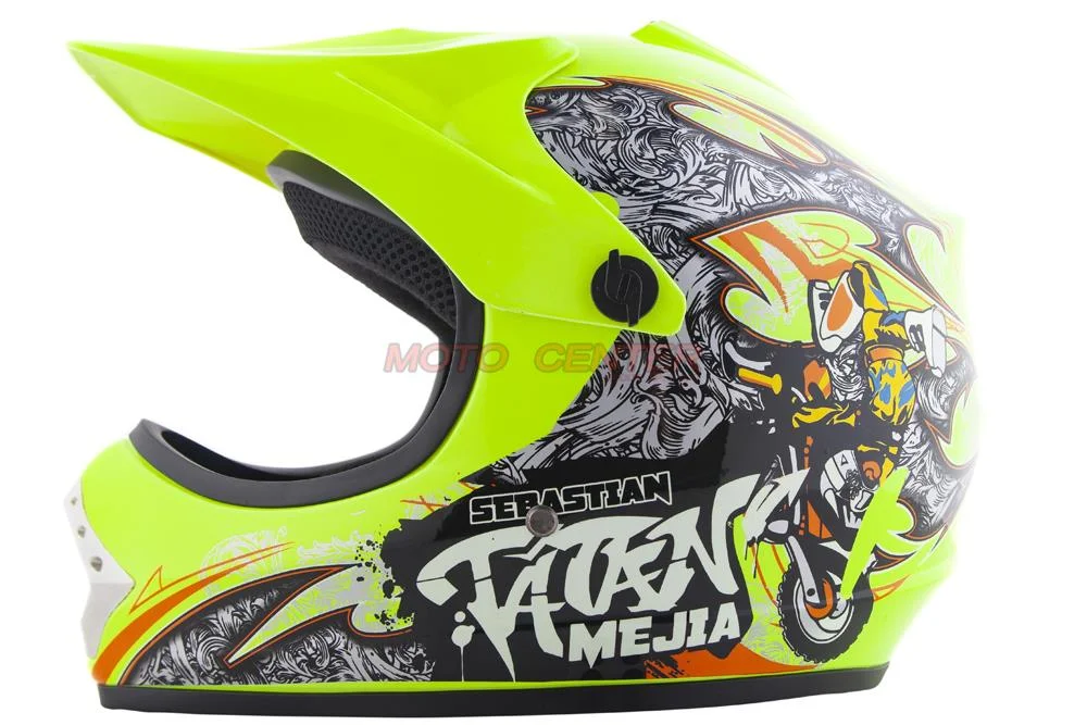 Kask crossowy MPX Dziecięcy WL-801A Junior Tatan Seledynowy M — ujęcie 2