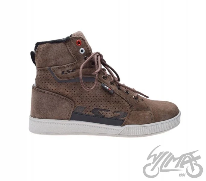 Buty motocyklowe LS2 Downtown — szarobrązowe (taupe), rozmiar 41 — ujęcie 4